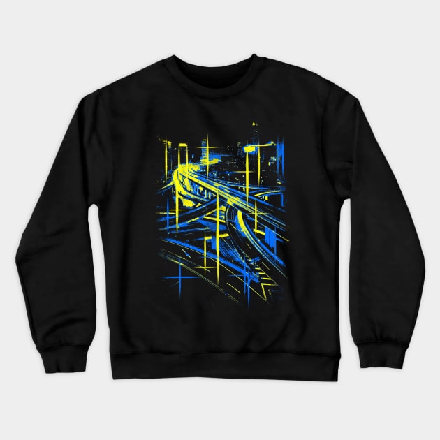 City Lights Crewneck Sweatshirt by ChetanAdlak